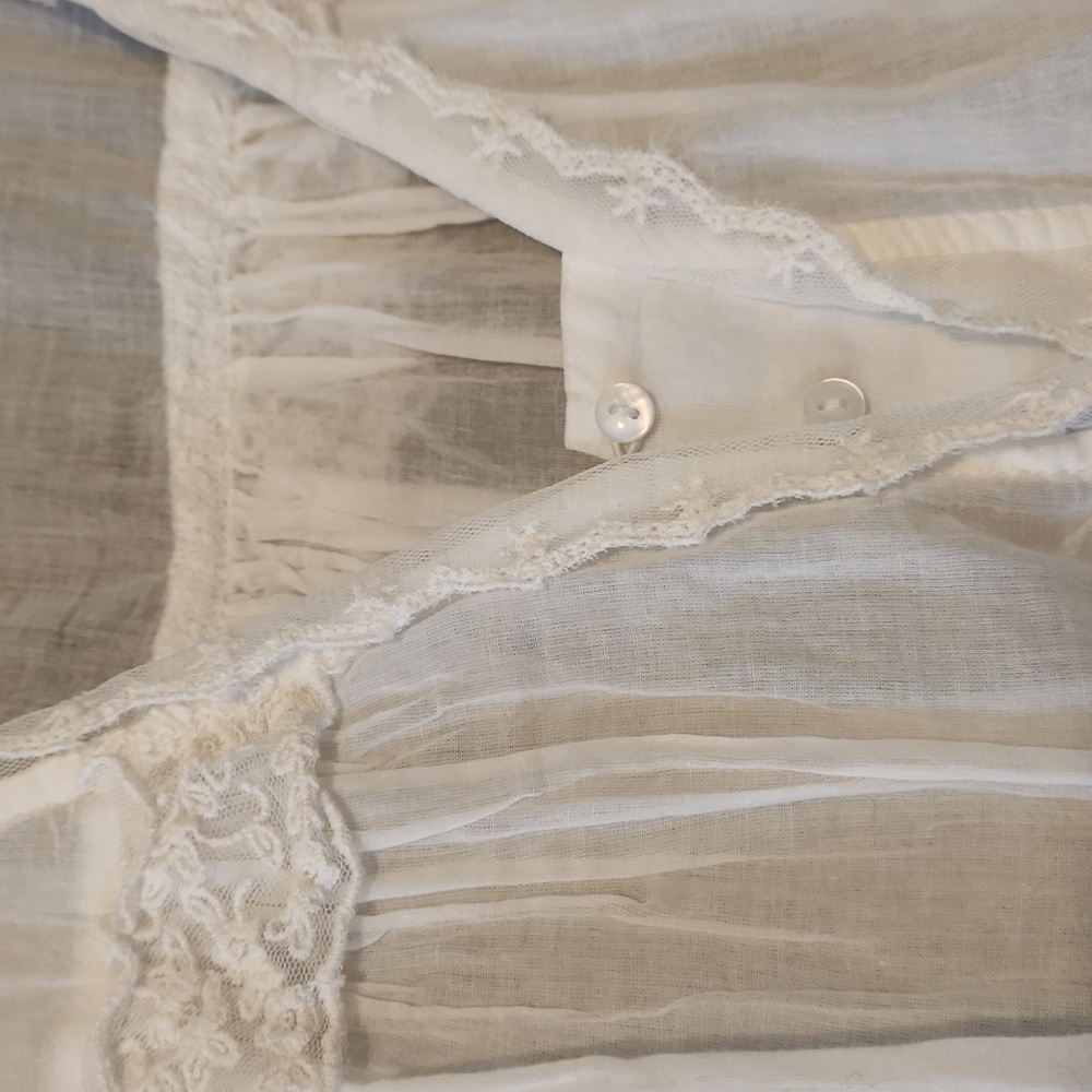 Free People Sheer White Lace Blouse - Picture 3 of 4